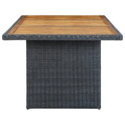 VidaXL Tuintafel Poly Rattan En Massief Acaciahout Donkergrijs -Tuinmeubel Winkel a2531697fa59400da613a3f67d540cee