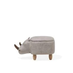 Beliani Dierenhocker RHINO - Grijs Kunstleer -Tuinmeubel Winkel a880043f60ab4b8ab06956fcbfe4cf39