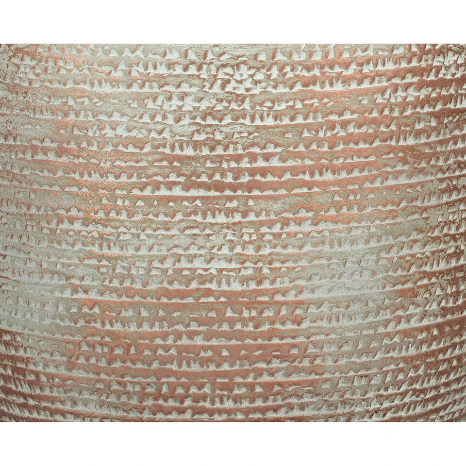 Mica Decorations Plantenpot - Terracotta - Koper Met Wit - D29/H26 Cm 4 Mica Decorations Plantenpot - Terracotta - Koper Met Wit - D29/H26 Cm - Afbeelding 2