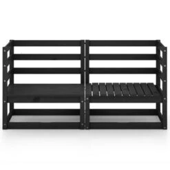 VidaXL Tuinbank 2-zits Massief Grenenhout Zwart -Tuinmeubel Winkel ae31b37973bd4edd9e069311e837fc1c