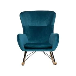 Beliani Schommelstoel ELLAN - Blauw Fluweel 9 Beliani Schommelstoel ELLAN - Blauw Fluweel -Tuinmeubel Winkel af000819e85548119cc015a01aa9732e