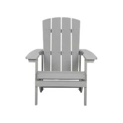 Beliani Tuinstoel ADIRONDACK - Grijs Kunsthout -Tuinmeubel Winkel b2514739c4ed42d480c75ece9ee47dd3