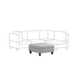 Beliani Ottomaan FEVIK - Grijs Polyester -Tuinmeubel Winkel b2cd39a702d5487f82d16e946b30fcf6