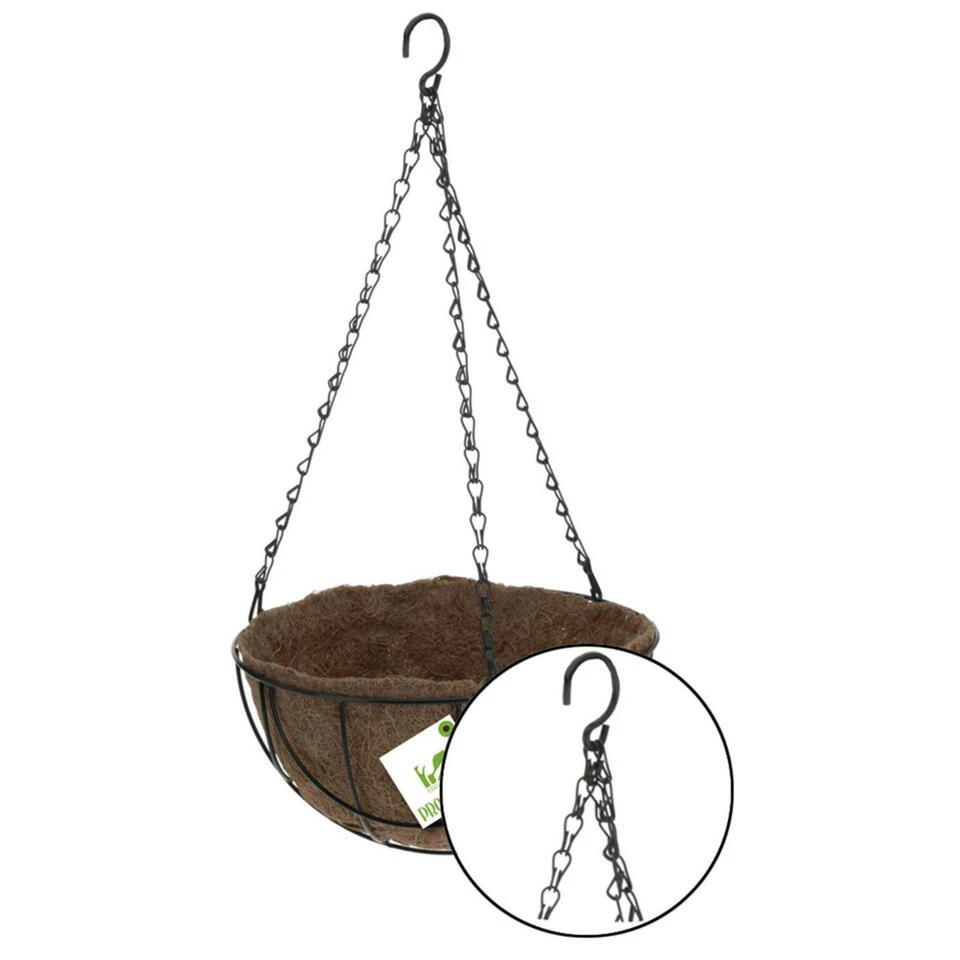 Pro Garden Hanging Basket - Plantenbak - Metaal - 30 Cm 4 Pro Garden Hanging Basket - Plantenbak - Metaal - 30 Cm - Afbeelding 2