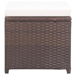 VidaXL Tuinkrukken 2 St Met Kussens Poly Rattan Bruin -Tuinmeubel Winkel b54e593c68bd4bf78604c6977f847d48