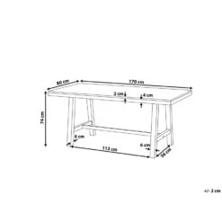 Beliani Eettafel SCANIA - Lichte Houtkleur Acaciahout -Tuinmeubel Winkel b8acb9a5baa643d1a2fbcec8d44d8929
