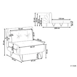 Beliani Eenpersoonsbank - VESTFOLD Blauw Fluweel -Tuinmeubel Winkel b8acce735caa4f649eb7b97f7417a1c6