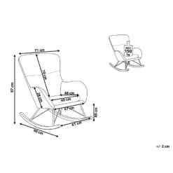 Beliani Schommelstoel ELLAN - Blauw Fluweel 8 Beliani Schommelstoel ELLAN - Blauw Fluweel -Tuinmeubel Winkel b9bd525ed125483f94d417124cccba8e 1