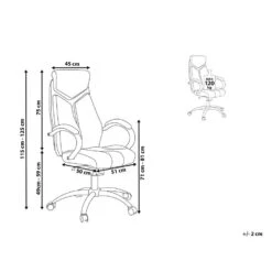 Beliani Bureaustoel FORMULA - Zwart Kunstleer -Tuinmeubel Winkel bc80e0c800664134bf7cbfafce62d3bf