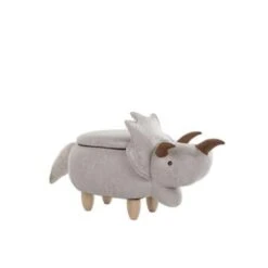 Beliani Hocker TRICERATOPS - Grijs Polyester -Tuinmeubel Winkel be74a0df25944980adcdab19aadf4802