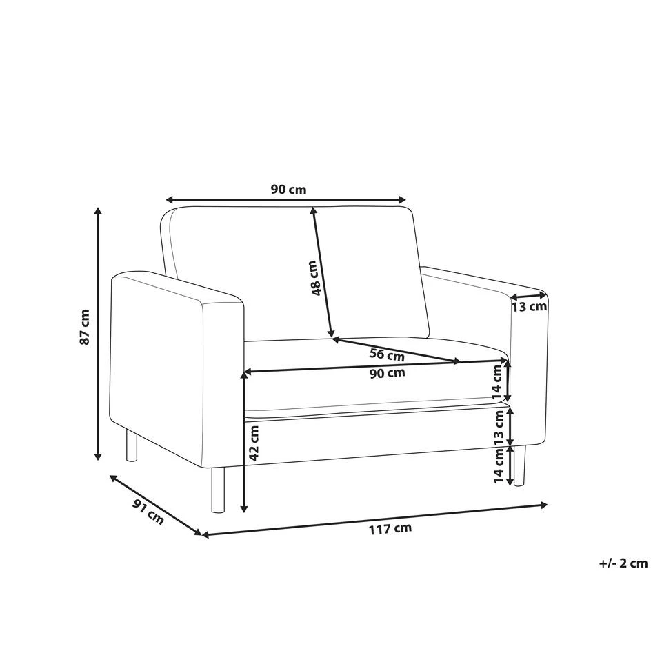 Beliani Fauteuil SAVALEN - Bruin Kunstleer 5 Beliani Fauteuil SAVALEN - Bruin Kunstleer - Afbeelding 3