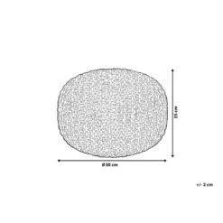 Beliani Poef PRIENE - Zwart Katoen -Tuinmeubel Winkel bec1c242ee08450c861a93f9d14a1e38