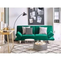 Beliani Slaapbank - YORK Groen Fluweel 8 Beliani Slaapbank - YORK Groen Fluweel -Tuinmeubel Winkel bff13a4003994228aeb57b1697e3197c