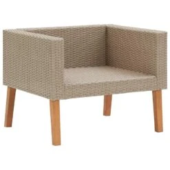 VidaXL Tuinbank Eenzits Met Kussens Poly Rattan Beige 9 VidaXL Tuinbank Eenzits Met Kussens Poly Rattan Beige -Tuinmeubel Winkel c41cb684bbf04774ac2e2b8b6728155c