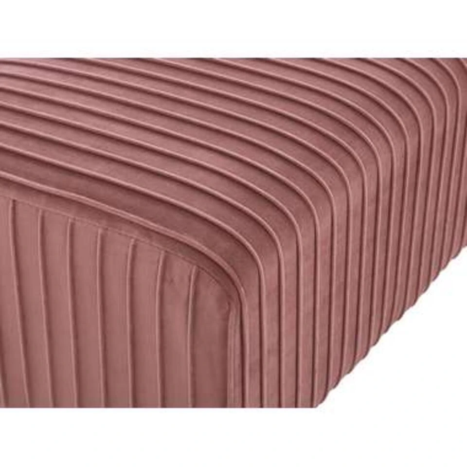 Beliani Hocker PATERSON - Roze Fluweel 6 Beliani Hocker PATERSON - Roze Fluweel - Afbeelding 4