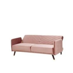 Beliani Driezitsbank - SENJA Roze Fluweel -Tuinmeubel Winkel c8d403c3f04d40d6828e8e1bae76ed52