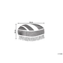 Beliani Poef OULAD - Wit Katoen -Tuinmeubel Winkel c9d4b0627fcb4050982ed72e7022482d