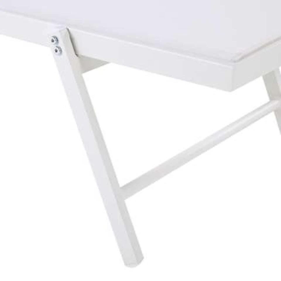 Beliani Tuinligstoel PORTOFINO - Wit Aluminium, Textiel 6 Beliani Tuinligstoel PORTOFINO - Wit Aluminium, Textiel - Afbeelding 4