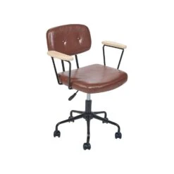 Beliani Bureaustoel ALGERITA - Bruin Kunstleer -Tuinmeubel Winkel cde2c002c5574f57aa08180b5427ed15