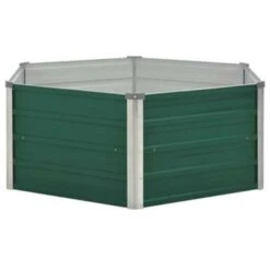 VidaXL Plantenbak Verhoogd 129x129x46 Cm Gegalvaniseerd Staal Groen 8 VidaXL Plantenbak Verhoogd 129x129x46 Cm Gegalvaniseerd Staal Groen -Tuinmeubel Winkel d2bca5fbc91b403cb9d631a75b1fb021