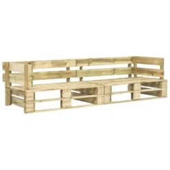 VidaXL 2-delige Loungeset Pallet Met Grijze Kussens Grenenhout -Tuinmeubel Winkel d3bb565a01cd42dfb669175428bd7883
