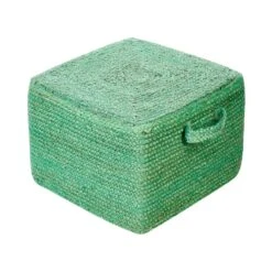 Beliani Poef DHADAR - Groen Jute -Tuinmeubel Winkel d443b826751e4e599d180a3b6485cd7c