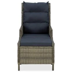 VidaXL Tuinstoel Verstelbaar Met Voetenbankje Poly Rattan Bruin -Tuinmeubel Winkel da7871427e0442e5a8ed0fe1ec7a49f8