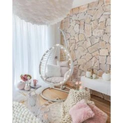 Beliani Hangstoel FANO - Wit Pe Rotan -Tuinmeubel Winkel daaebc8eb96d45b5844262c89b09ff78