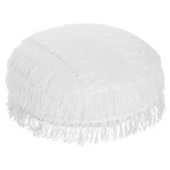 Beliani Poef OULAD - Wit Katoen -Tuinmeubel Winkel db99bf95995843fa91a08e9b4ce6a5c9