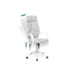 Beliani Bureaustoel DELIGHT - Grijs Polyester -Tuinmeubel Winkel e22ecfe81f994a8e95fb6122a9323df1