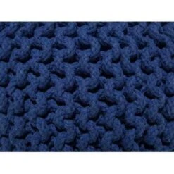 Beliani Poef CONRAD - Blauw Katoen -Tuinmeubel Winkel ebff72e2f9914ad280da9e10de7043a8