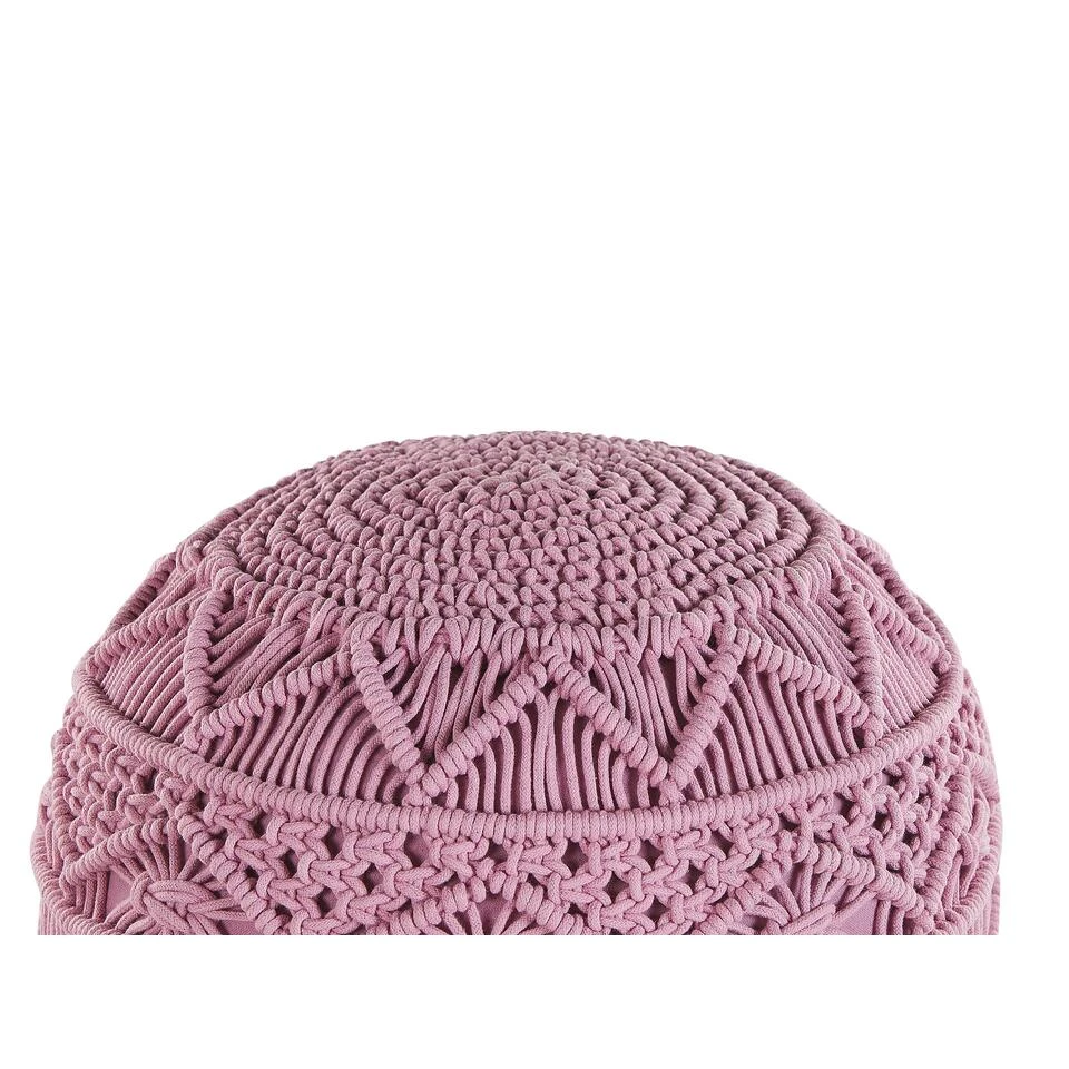 Beliani Kinderpoef KAYSERI - Roze Katoen 6 Beliani Kinderpoef KAYSERI - Roze Katoen - Afbeelding 4