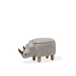 Beliani Dierenhocker RHINO - Grijs Kunstleer -Tuinmeubel Winkel f36cd66bf7c74a40b186115893ecf757