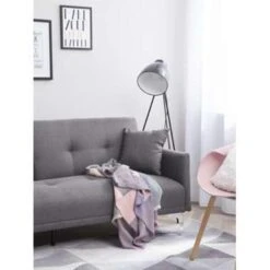 Beliani Slaapbank - LUCAN Grijs Polyester -Tuinmeubel Winkel f69e4fda926842babe1c26f6898cc4f2