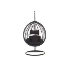 Beliani Hangstoel TOLLO - Zwart Pe Rotan -Tuinmeubel Winkel f73b218b0baa4e7a9c2ca4bc748f8ebd