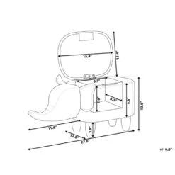 Beliani Dierenhocker ELEPHANT - Grijs Kunstleer 9 Beliani Dierenhocker ELEPHANT - Grijs Kunstleer -Tuinmeubel Winkel f77286a5c1d7493b9f50ecab609b3e16