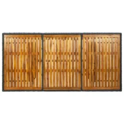 VidaXL Tuintafel Poly Rattan En Massief Acaciahout Donkergrijs -Tuinmeubel Winkel fd3d96b736394b8c82ba9412f594bca4
