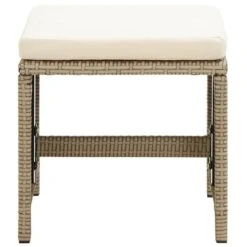 VidaXL Tuinkrukken 2 St Met Kussens Poly Rattan Beige -Tuinmeubel Winkel fee998655b734a1d87b867993cb45fd6